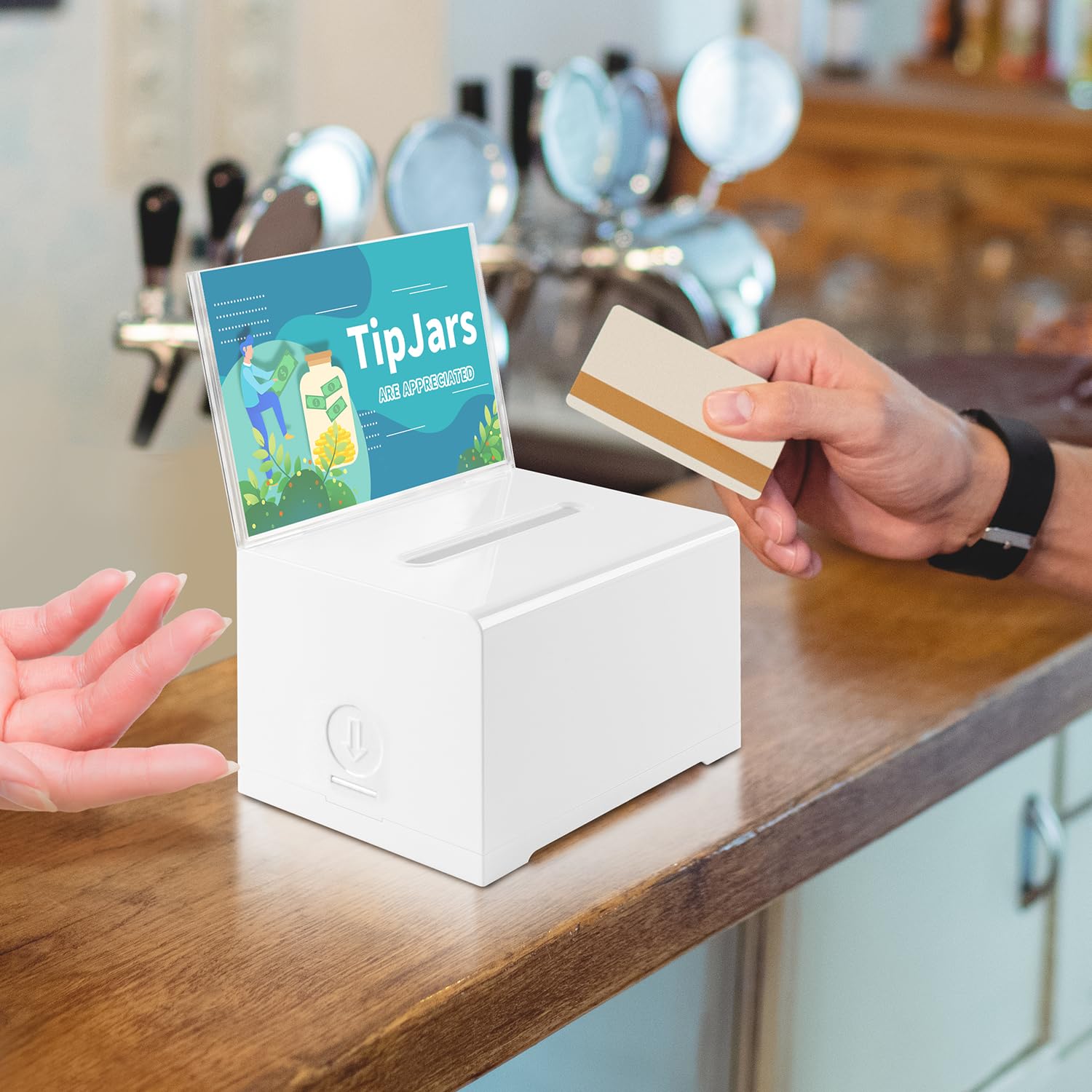 KAFENDA Lockable Donation Ballot Box - Secure Voting & Suggestion Box for Offices, Events, Fundraisers (6.25