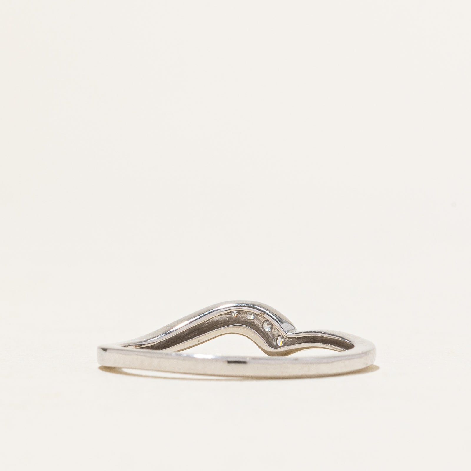 0.05ctw Diamond Contour Band Ring - Size 7.25 | Elegant Wedding Band, Anniversary Gift for Her | Perfect for Engagement, Proposals & Special Occasions