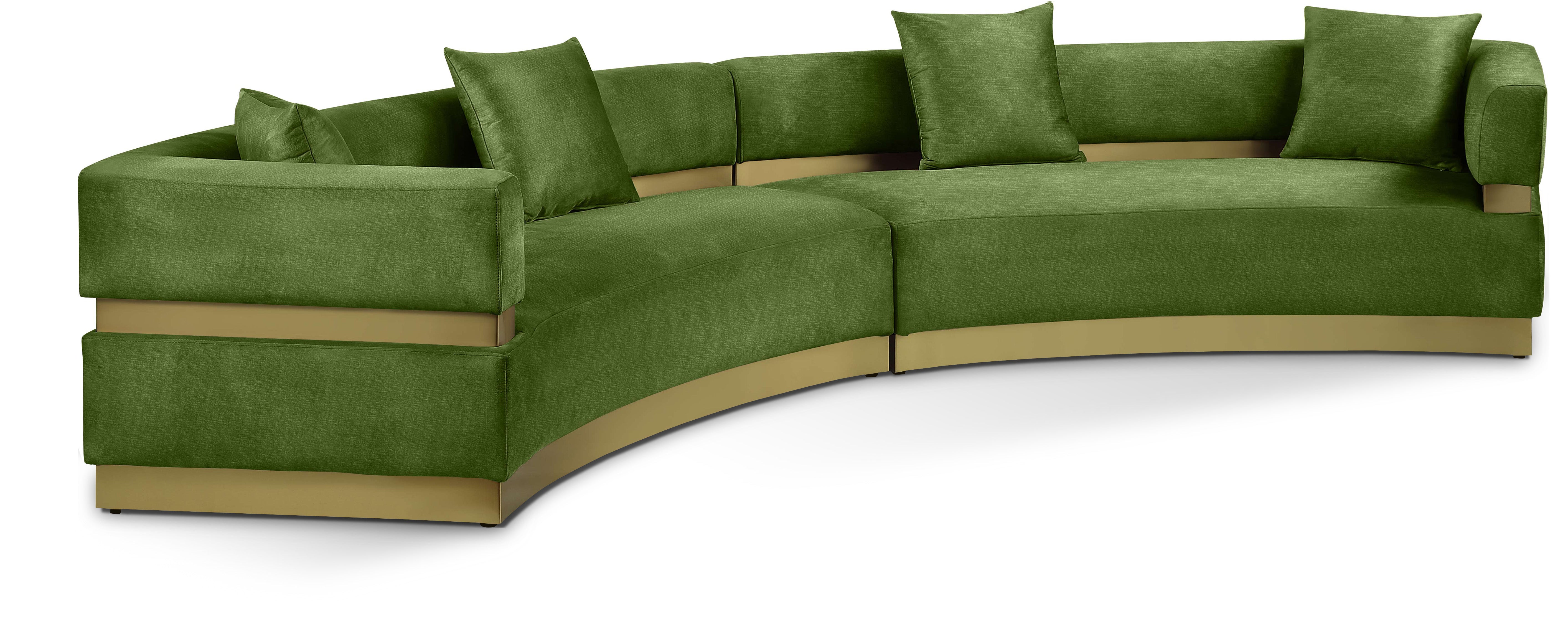 Belsa Velvet 2-Piece Sectional Sofa Set - Modern L-Shaped Couch with Soft Velvet Upholstery for Living Room, Lounge & Family Room Comfort