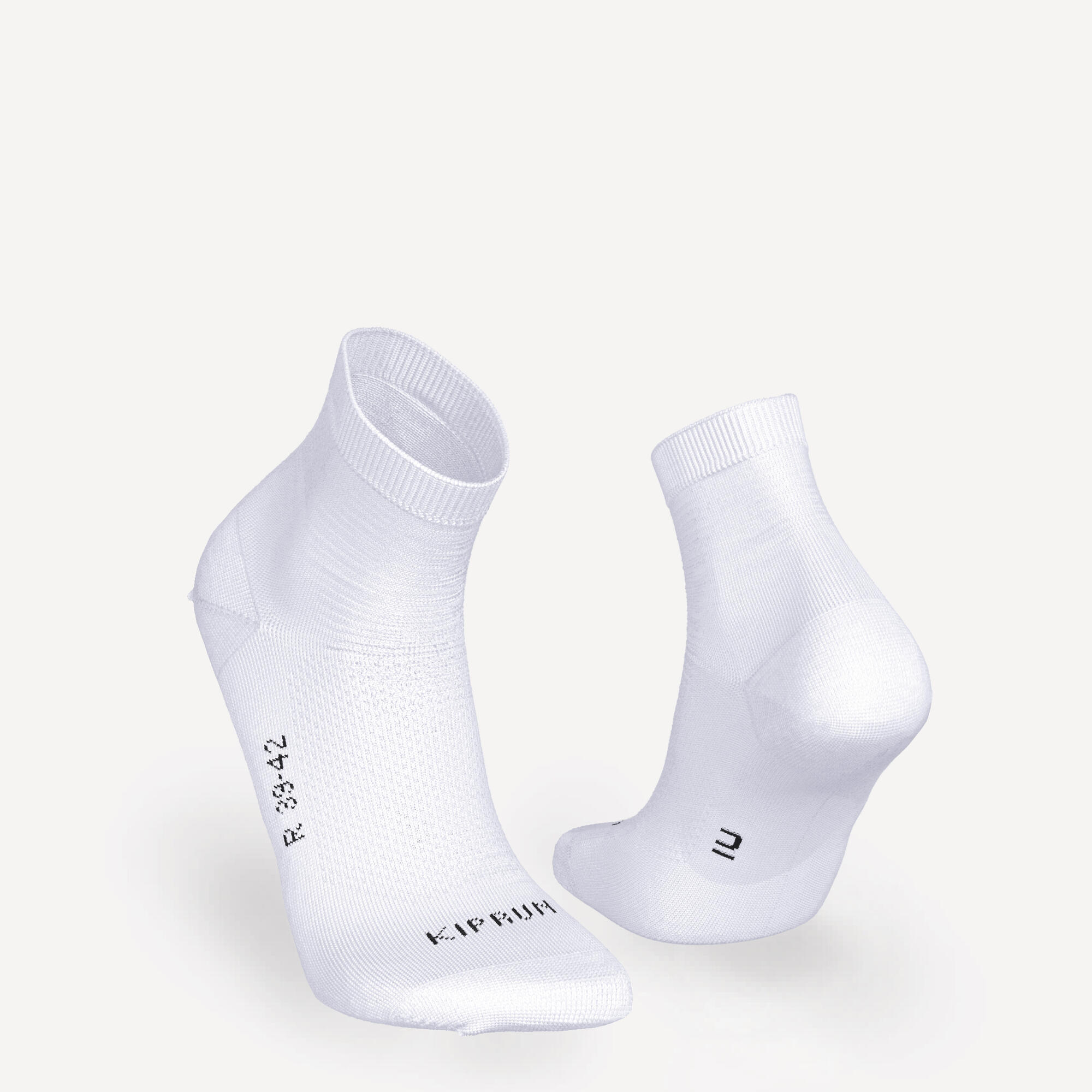 Kiprun Run 500 Thin Breathable Running Socks 2-Pack - Lightweight Performance Socks for Marathon, Jogging & Gym Workouts