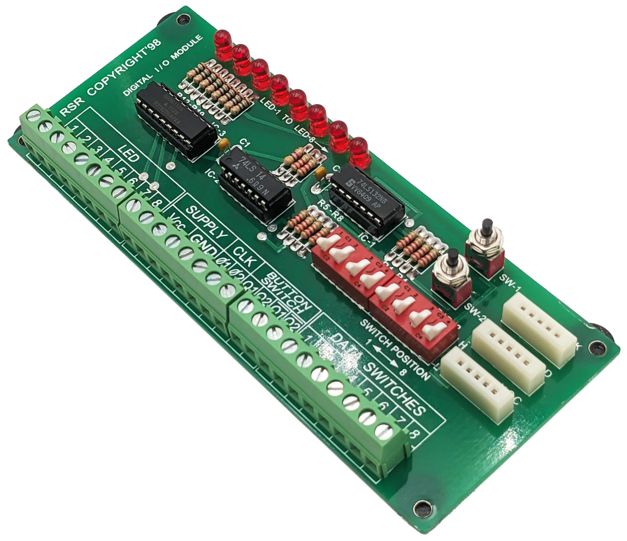 Digital I/O Module for Arduino & Raspberry Pi - 16-Channel Input/Output Board for Circuit Experimentation, Prototyping & STEM Projects | Perfect for DIY Electronics, Robotics & Home Automation