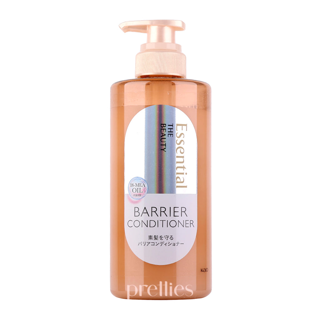 KAO Essential Premium Barrier Conditioner for Silky & Smooth Hair - 450ml (Pink) - Hydrating & Repairing Hair Care - Perfect for Dry, Damaged Hair at Home or Salon Use (436825)