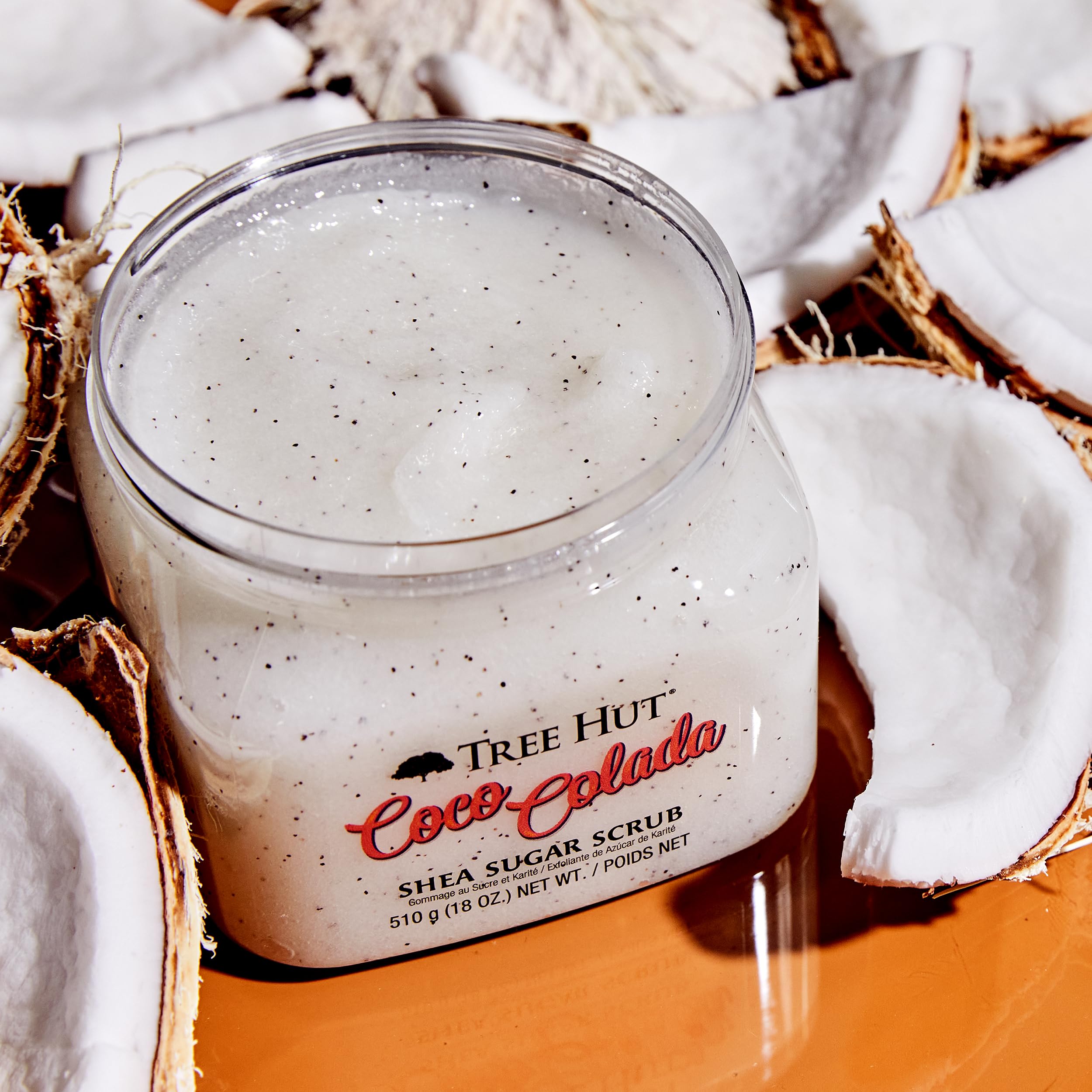 Tree Hut Shea Sugar Scrub Coco Colada - 18 oz Ultra Hydrating & Exfoliating Body Scrub with Natural Shea Butter for Soft, Smooth Skin | Perfect for Shower, Spa & Self-Care Routine