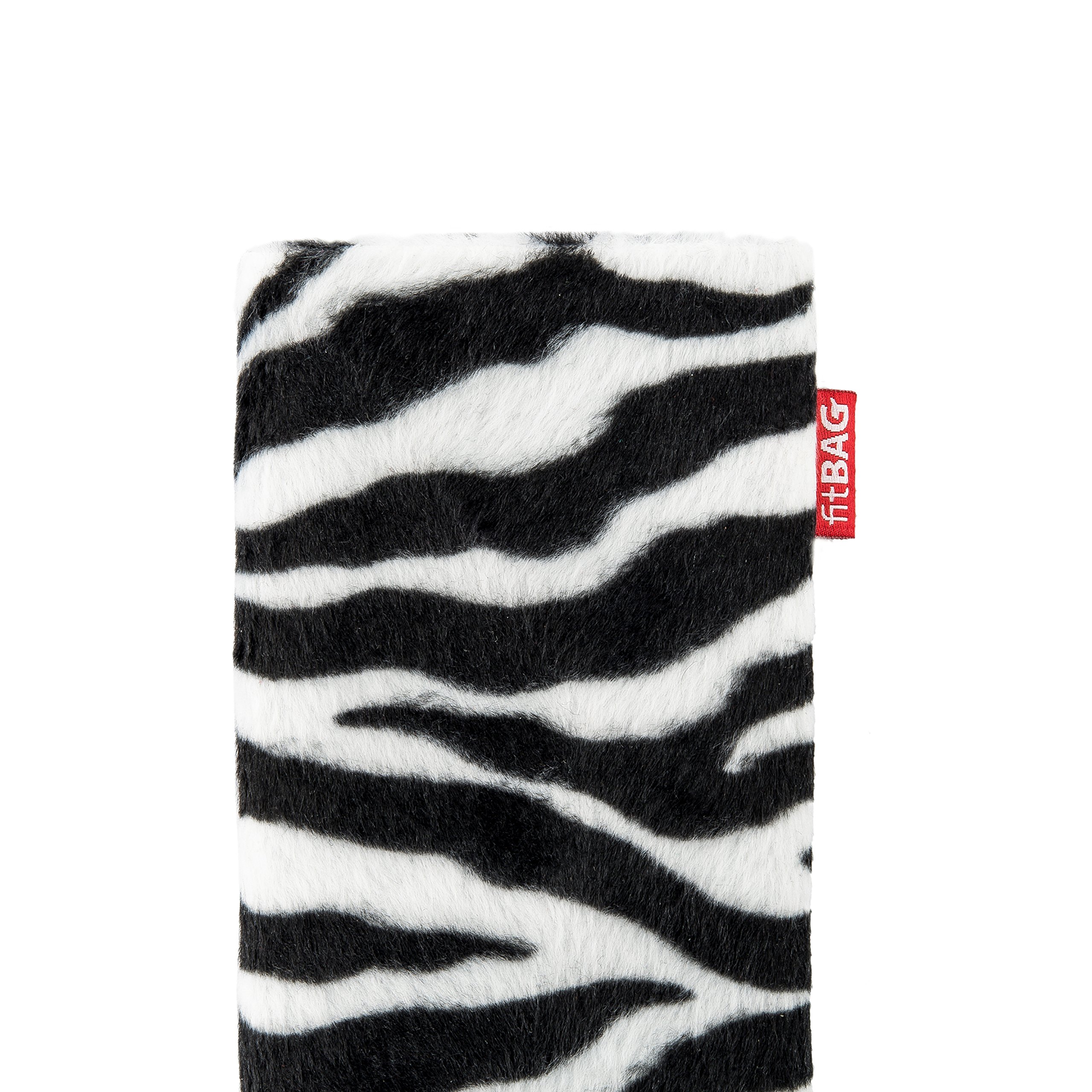 Premium Zebra Print Custom Tailored Sleeve for Apple iPhone 11 Pro Max - German Made Faux Fur Pouch Case with Microfiber Lining for Screen Protection & Cleaning - Perfect for Travel, Work & Everyday Use