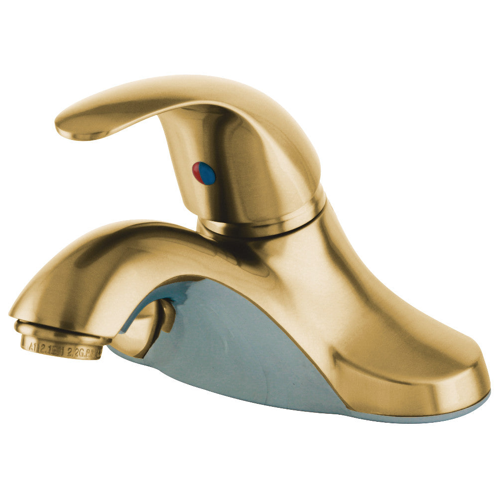 Kingston Brass KB6548LP Single Handle 4-Inch Centerset Bathroom Faucet - Chrome Finish for Vanity Sink, Powder Room & Guest Bath Installation
