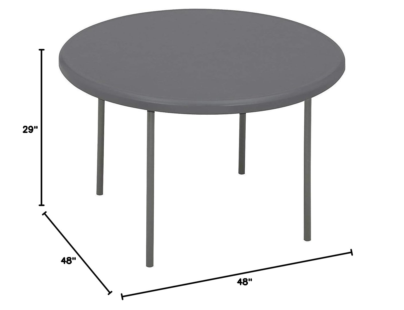 Indestructible Round Folding Table - 48