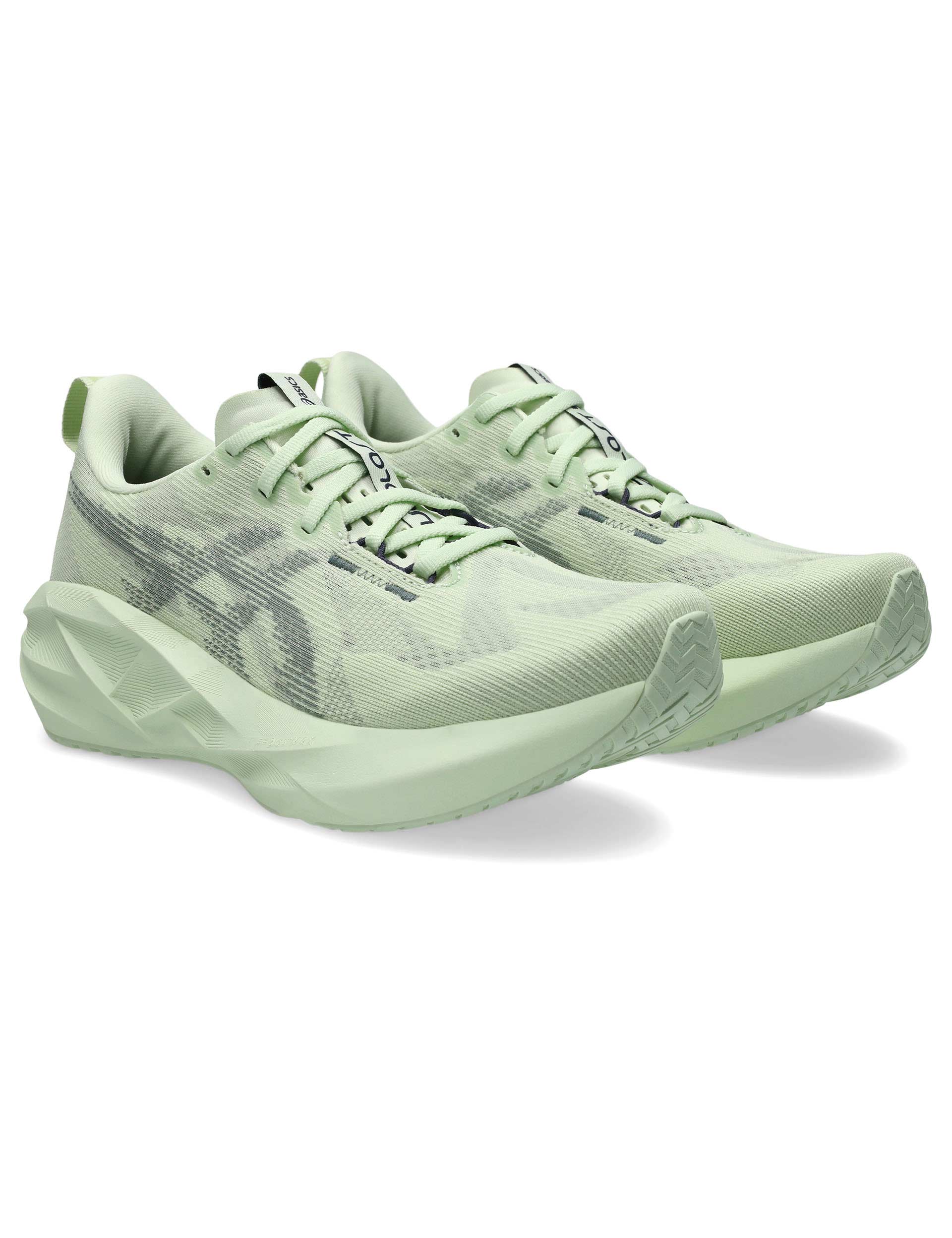 ASICS Novablast 5 Running Shoes for Men - Whisper Green/Monument Blue | Lightweight Cushioned Sneakers for Jogging, Gym Workouts & Daily Walking
