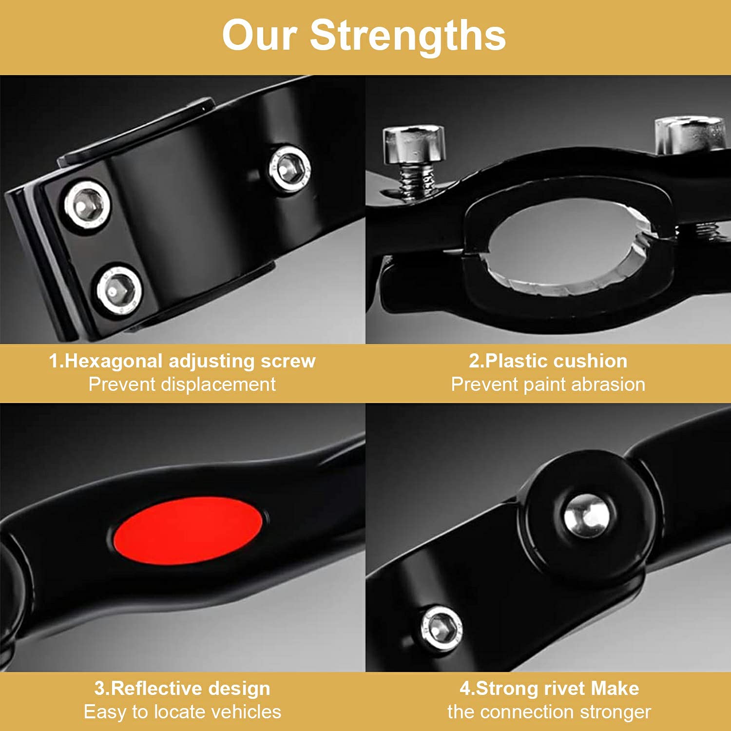 Adjustable Aluminum Bike Kickstand with Concealed Spring - Universal Side Support for 22