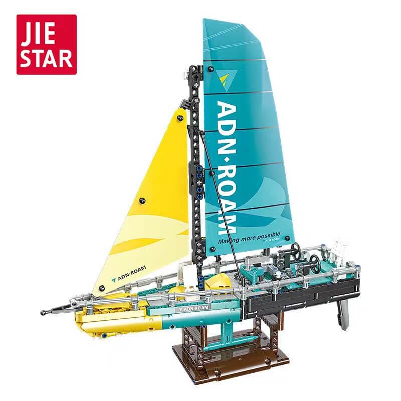 JIESTAR 58123 Ocean Going Type 65 Sailboat Model - Premium Collectible Ship Building Kit for Adults & Teens - Perfect for Home Decoration, Gift Giving & Nautical Enthusiasts