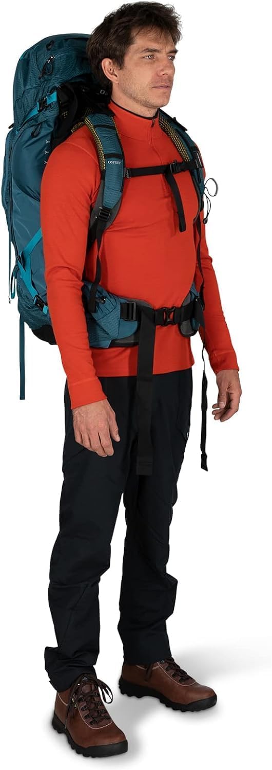 Osprey Atmos AG 65 Men's Hiking Backpack - Lightweight & Comfortable for Long-Distance Trekking, Camping & Outdoor Adventures