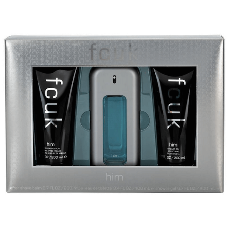 FCUK Classic Him Men's Fragrance Gift Set - 100ML Eau De Toilette Spray + 200ML After Shave Balm + 200ML Shower Gel | Perfect for Valentine's Day, Birthday & Anniversary Gifts for Him