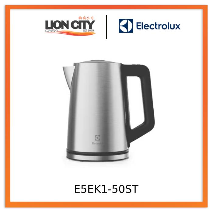 Electrolux E5EK1 50ST 1.7L Electric Kettle - Fast Boiling, Auto Shut-Off, Stainless Steel - Perfect for Home, Office & Tea/Coffee Lovers