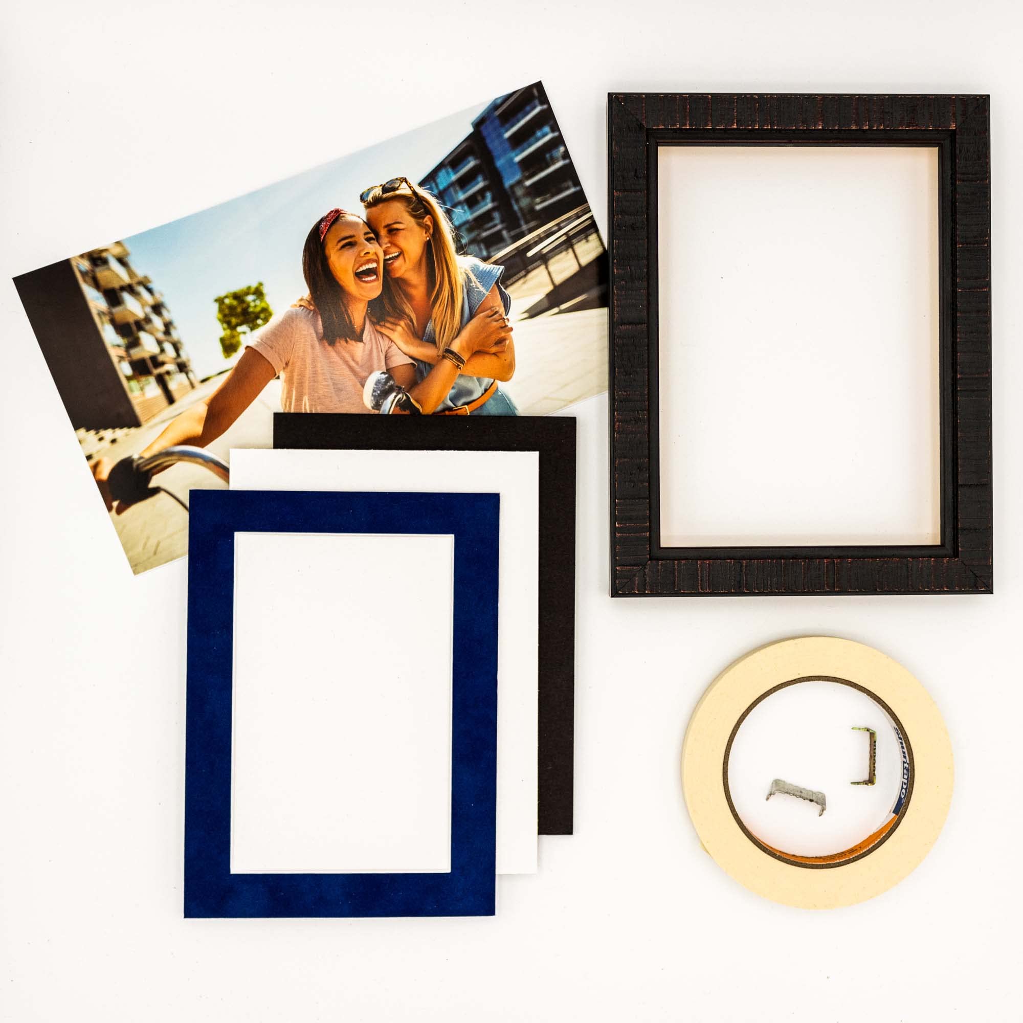 27x40 Acid-Free Brooke Blue Suede Precut Matboard for 24x36 Photos - Bevel Cut, 4-Ply Thickness with Backing Board & Self-Seal Crystal Clear Photo Mat Bag - Perfect for Picture Framing, Art Displays, and Professional Photography Presentations
