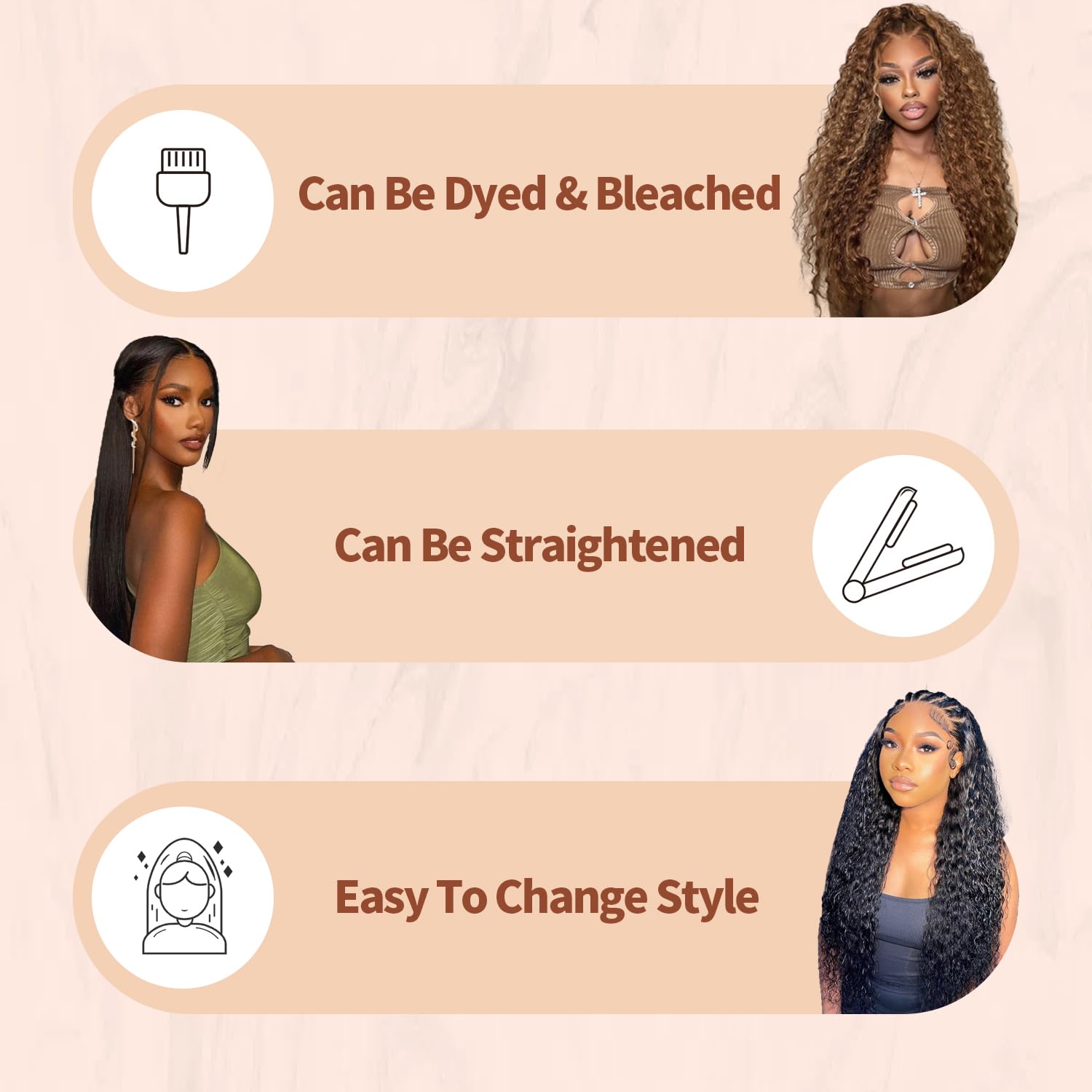 30 Inch Deep Wave Lace Front Wigs Human Hair - 200% Density 6x6 HD Transparent Lace Frontal - Glueless Wet & Wavy Pre-Plucked with Baby Hair - Perfect for Daily Wear, Cosplay, and Special Occasions