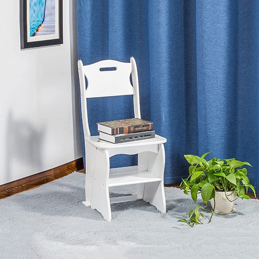 KAZUP 3-Step Folding Step Stool for Adults - Non-Slip Indoor Climbing Stool, Multifunctional Foldable Chair & Ladder for Kitchen, Bathroom, and Home Storage - Compact & Sturdy Design for Easy Access to High Places