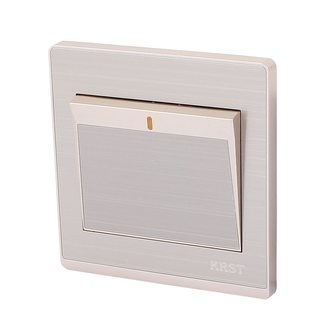 1 Gang 2 Way On/Off Press Wall Switch Plate - Champagne Gold Finish for Home Lighting Control | Durable Electrical Wall Plate Cover for Living Room, Bedroom & Office Decor