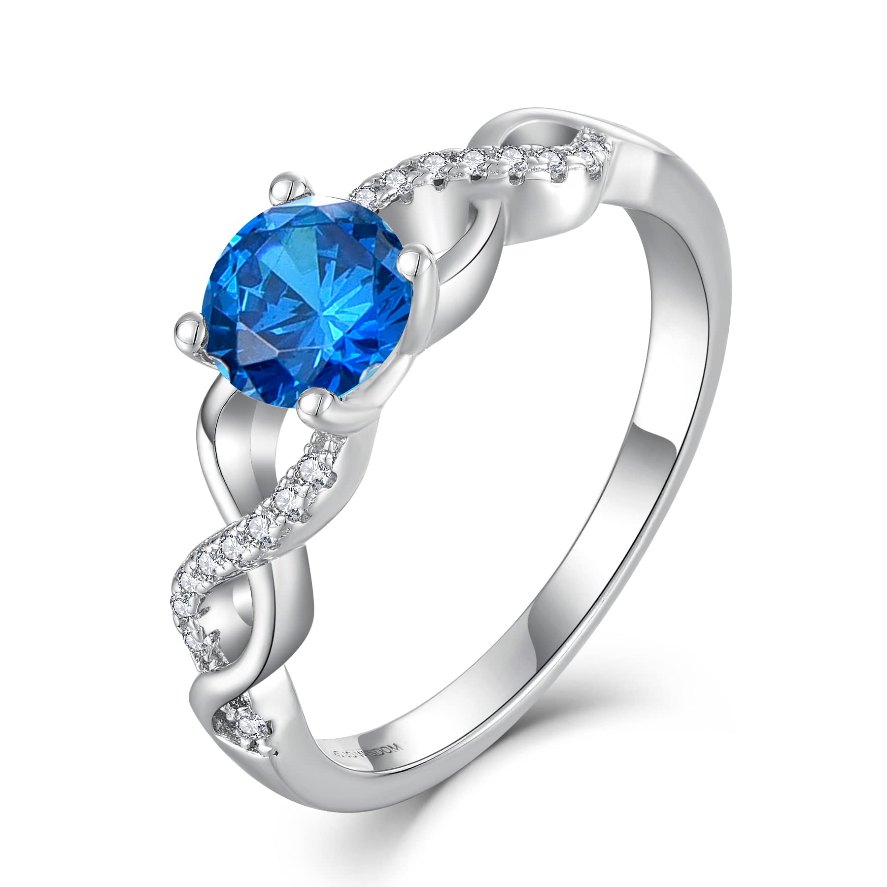 STARCHENIE Sterling Silver Rings for Women - Elegant Twist Criss-Cross Cubic Zirconia Infinity Band | Perfect for Weddings, Anniversaries & Everyday Fashion Jewelry