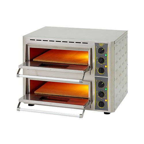 Equipex PZ430D Commercial Countertop Pizza Oven - 2 Deck Electric Oven, 208-240V 7200W for Restaurants & Pizzerias - Perfect for Fast Cooking, Baking & Food Service Businesses
