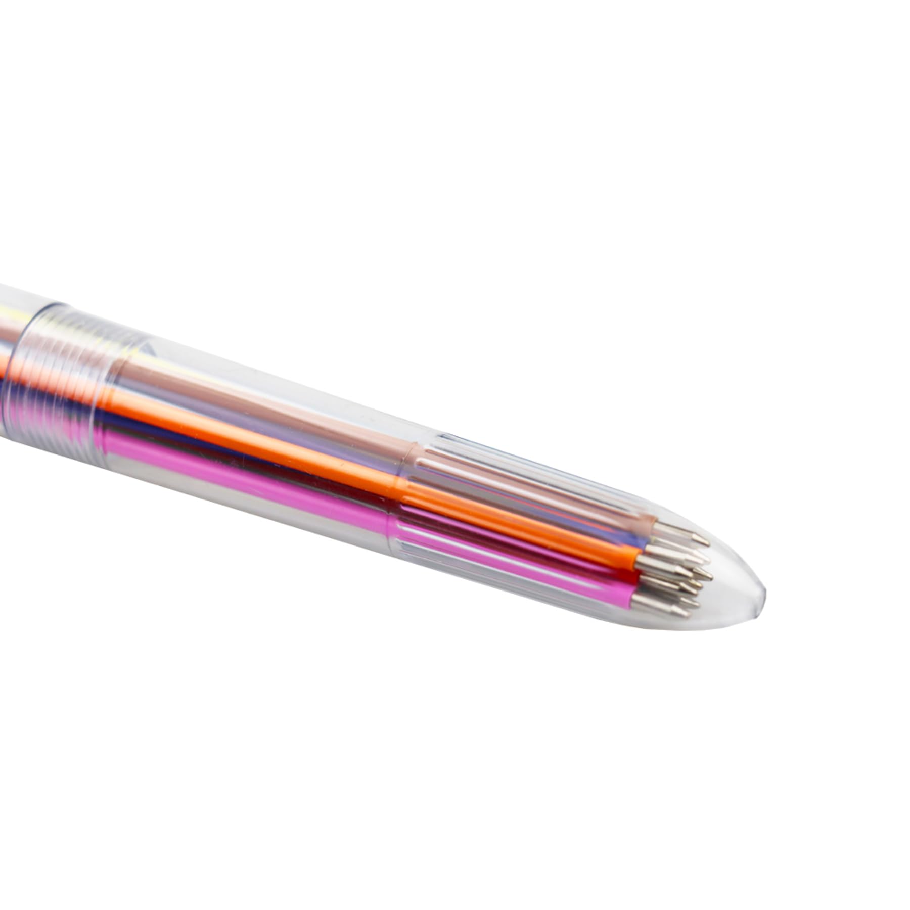 HeTaoCat 10-in-1 Multicolor Retractable Ballpoint Pens - 0.5mm Fine Point, 10 Vibrant Colors, Transparent Barrel for Smooth Writing | Perfect for Office, School, Note Taking, Journaling & Art Projects