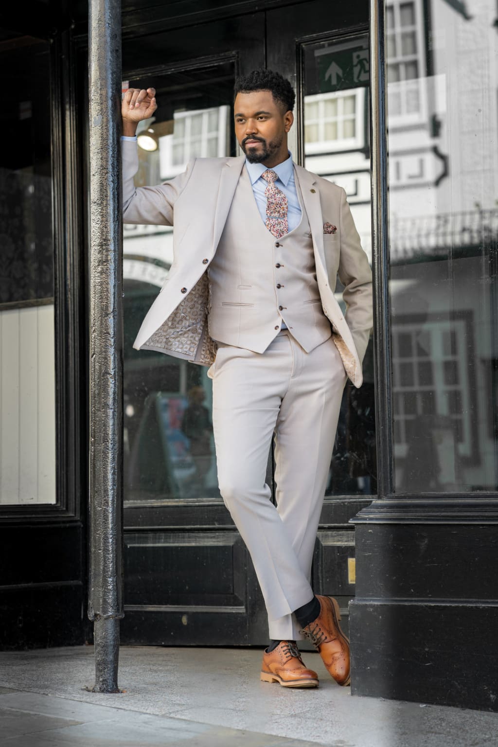 Marc Darcy HM5 Stone 3 Piece Suit for Men - Premium Business Formal Wear | Perfect for Weddings, Office Meetings & Special Occasions