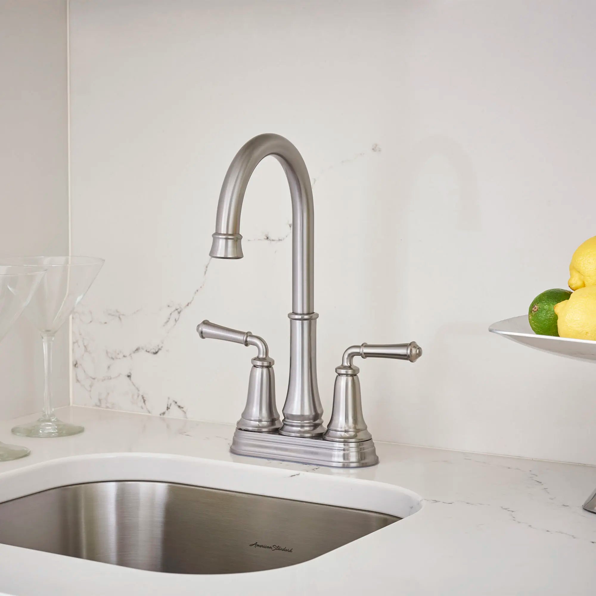Delancey® 2 Handle Bar Faucet - 1.5 GPM/5.7 LPM Low Flow Water-Saving Commercial Sink Faucet - Perfect for Restaurants, Bars, and Coffee Shops