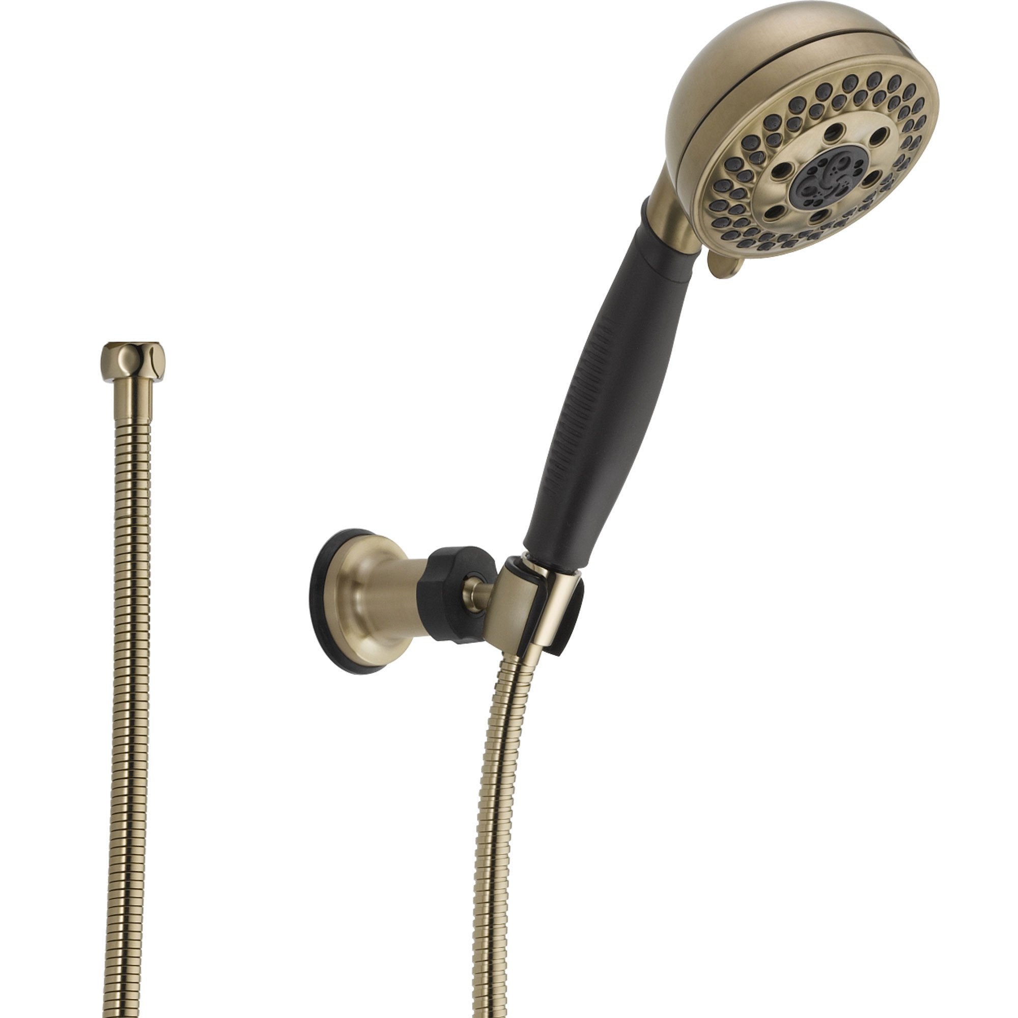 Delta 5-Spray H2Okinetic Wall Mount Hand Shower Head in Champagne Bronze - 604306 | High Pressure Rainfall Shower for Bathroom & Spa Relaxation