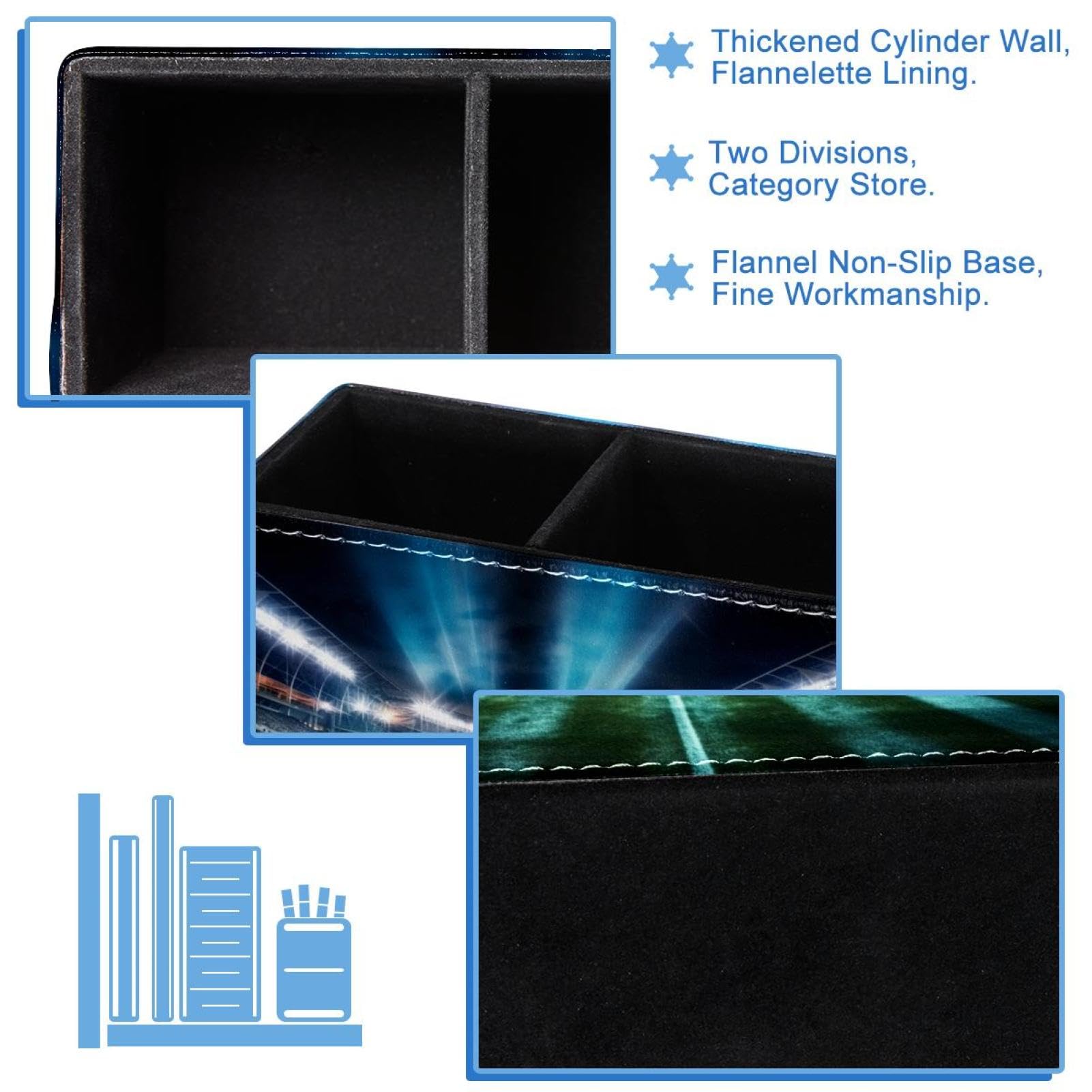 American Football Stadium Pen Holder for Desk - Stylish Pencil Organizer for Office, School & Home Use - Perfect Office Supplies for Football Fans