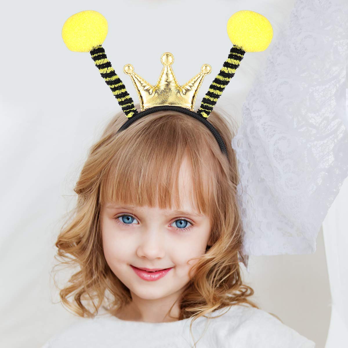 BinaryABC Halloween Bee Headband with Antenna Balls - Fun Costume Accessories for Halloween Parties & Cosplay