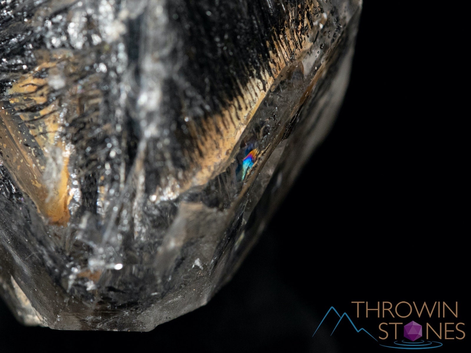 Natural Quartz Crystal with Carbon Inclusions - Unique Raw Stone Specimen for Home Decor, Healing & Collection | Perfect Housewarming Gift & Spiritual Decor (40088) | Ideal for Meditation Spaces, Office Desk & Crystal Healing Practices