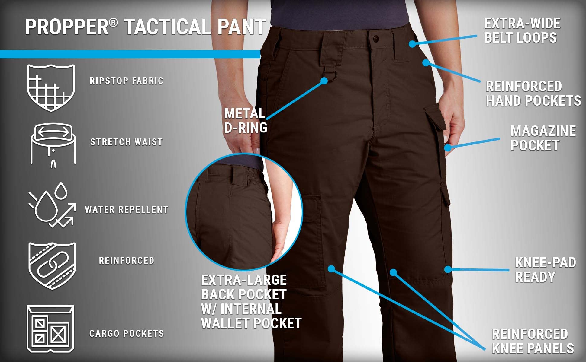 Propper Women's Tactical Pants - Durable Outdoor Work Pants for Hiking, Camping & Tactical Training | Comfortable & Functional Women's Cargo Pants