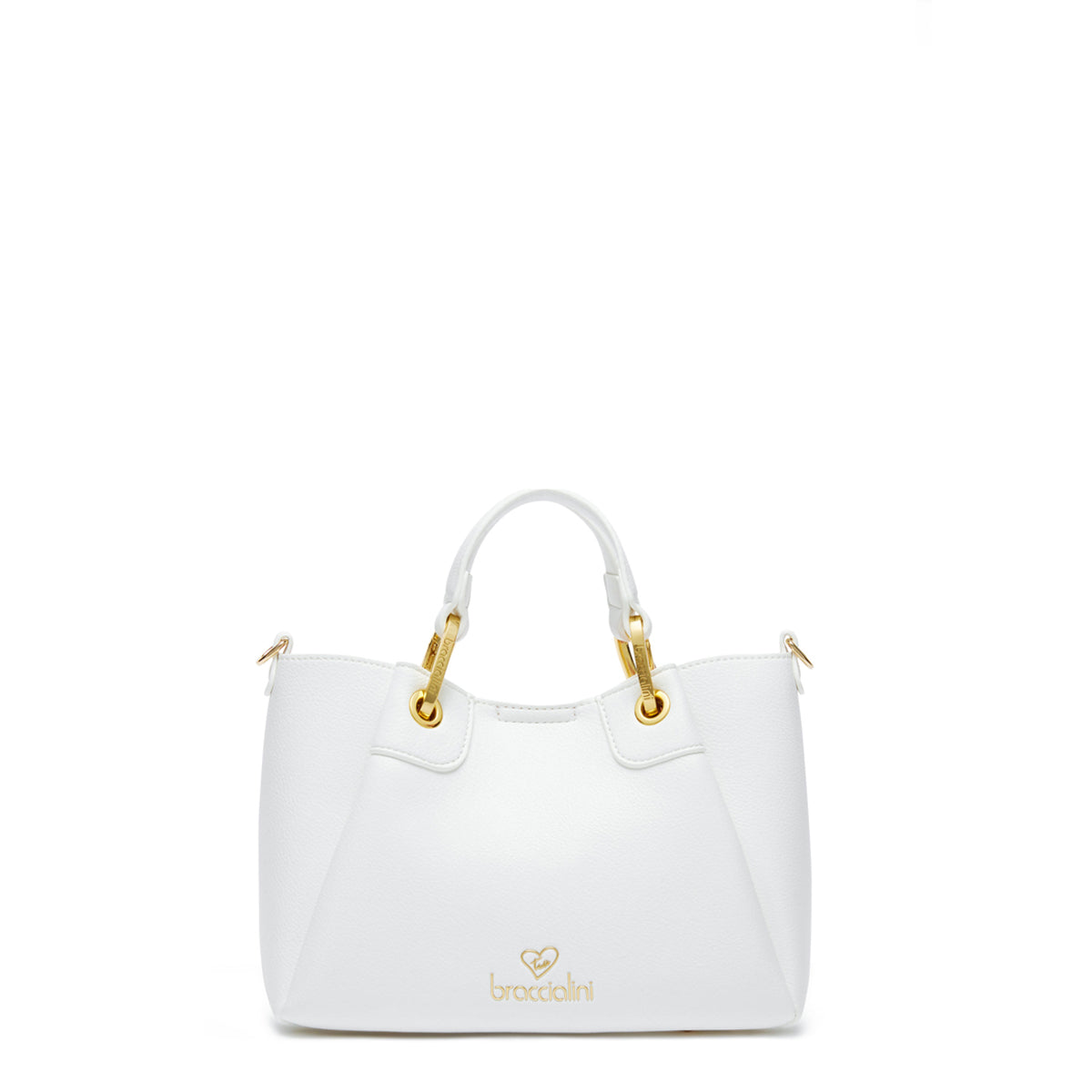 Braccialini Amy Small Bianco Handbag B18140 YY - Elegant White Leather Crossbody Purse for Women | Perfect for Parties, Dating & Evening Events