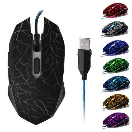 7 LED RGB Colorful Optical 2400DPI 6 Buttons USB Wired Gaming Mouse for PC Laptop - Perfect for FPS, MMO, and Office Work