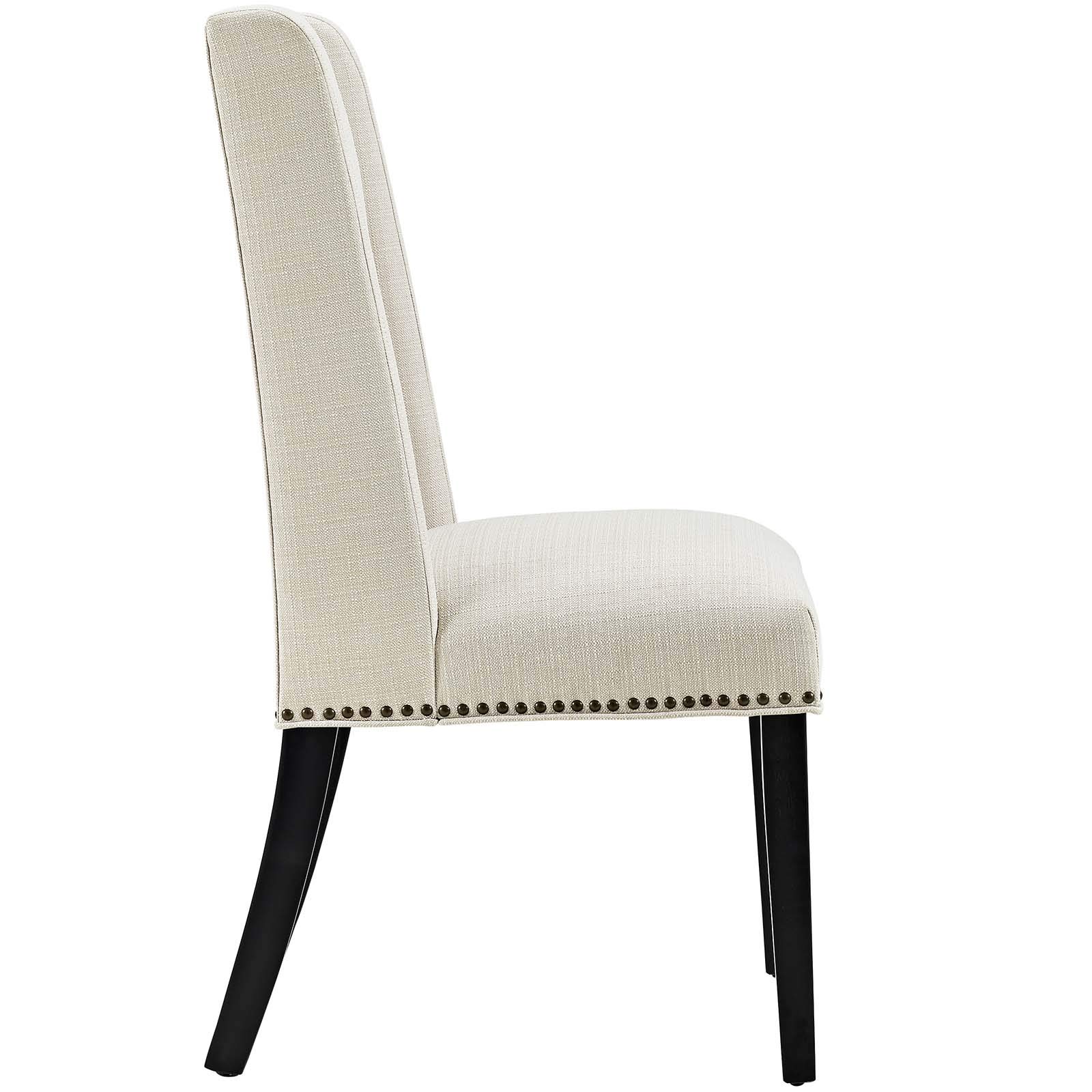 Modern Contemporary Urban Design Fabric Dining Chairs, Set of 2 Beige Kitchen Side Chairs for Dining Room, Living Room & Breakfast Nook