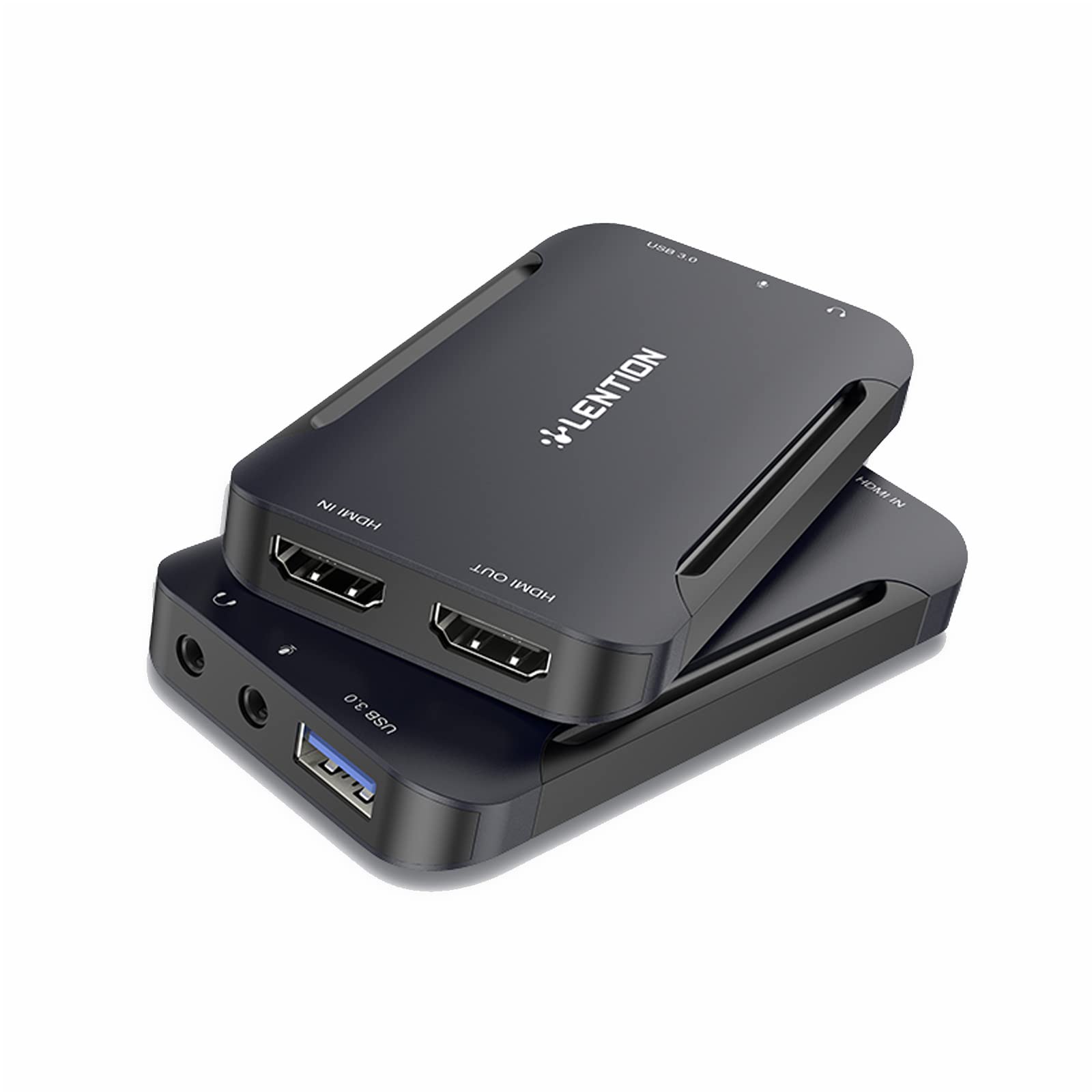 LENTION USB 3.0 HDMI Video Capture Card - 1080p60 HD Video Recorder for Live Streaming & Game Recording, HDMI Passthrough, Compatible with OBS, Xbox, PS4, Nintendo Switch - Perfect for Twitch Streaming, YouTube Gaming & Video Conferencing (V90, Black)