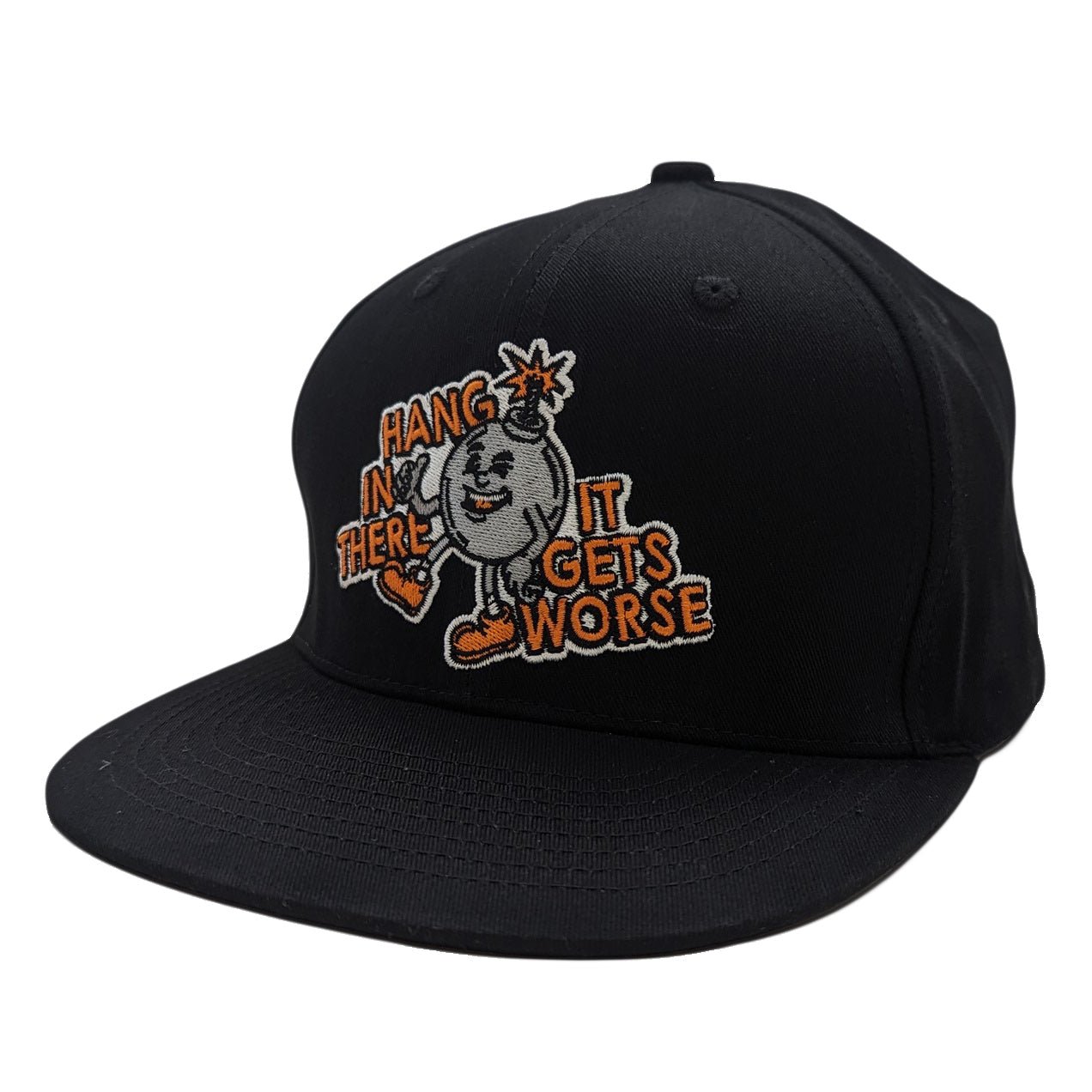 Funny Motivational Hat - Hang In There It Gets Worse Embroidered Cap for Men & Women - Perfect for Gifts, Parties, and Everyday Wear