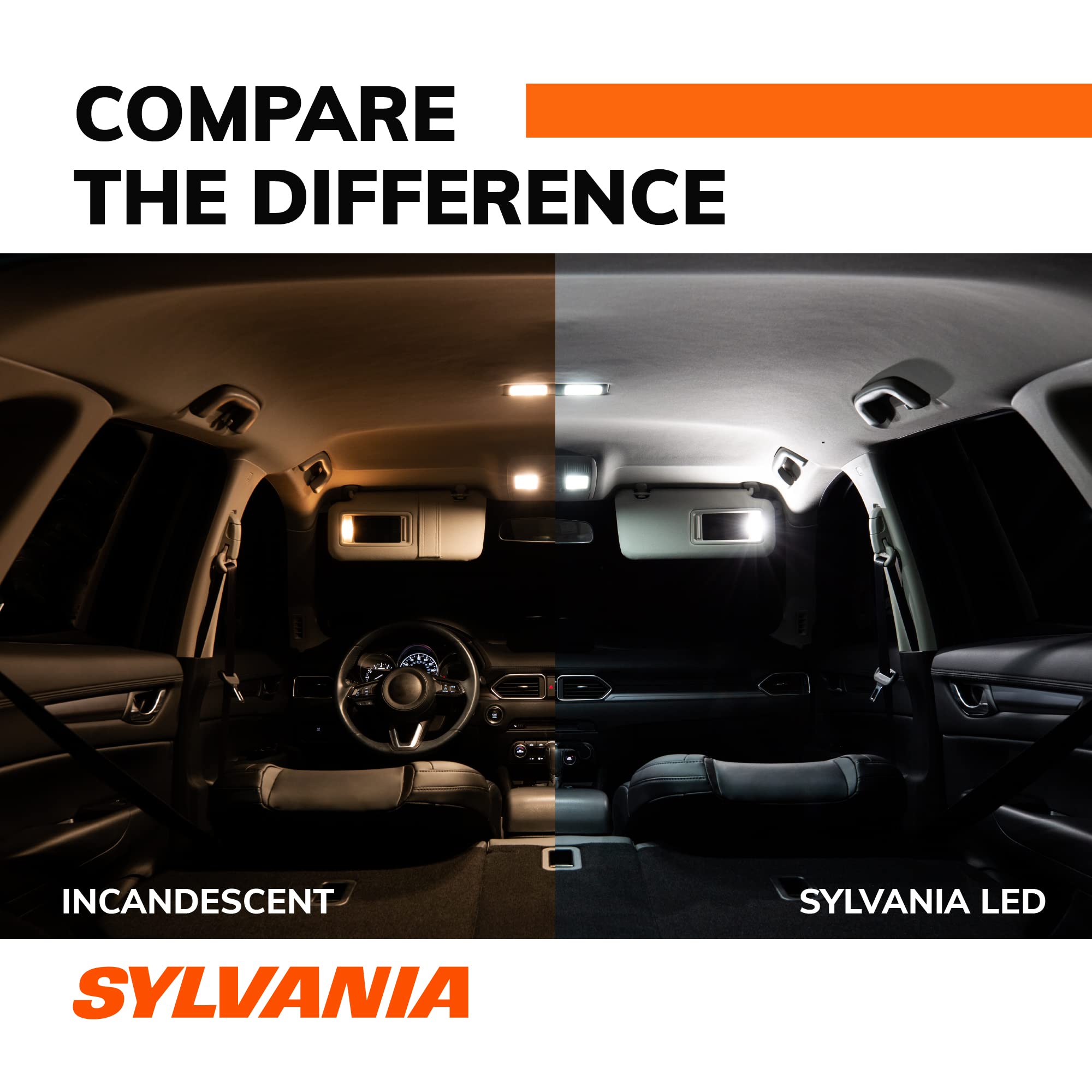 SYLVANIA 3157 LED Amber Bulbs - 2 Pack for Park & Turn Lights