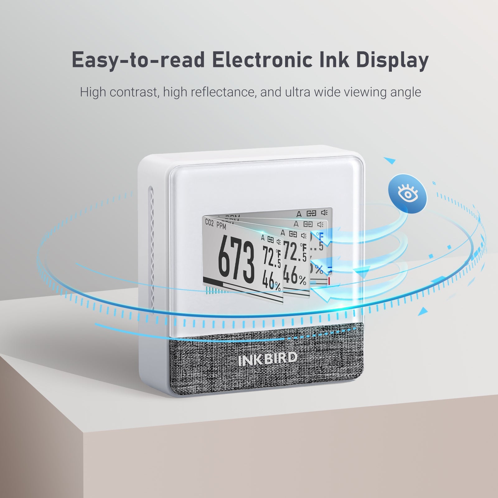 IAM T1 Wireless 4-in-1 Air Quality Monitor - CO2, PM2.5, TVOC & Temperature Detector for Home, Office & Nursery Indoor Air Quality Testing