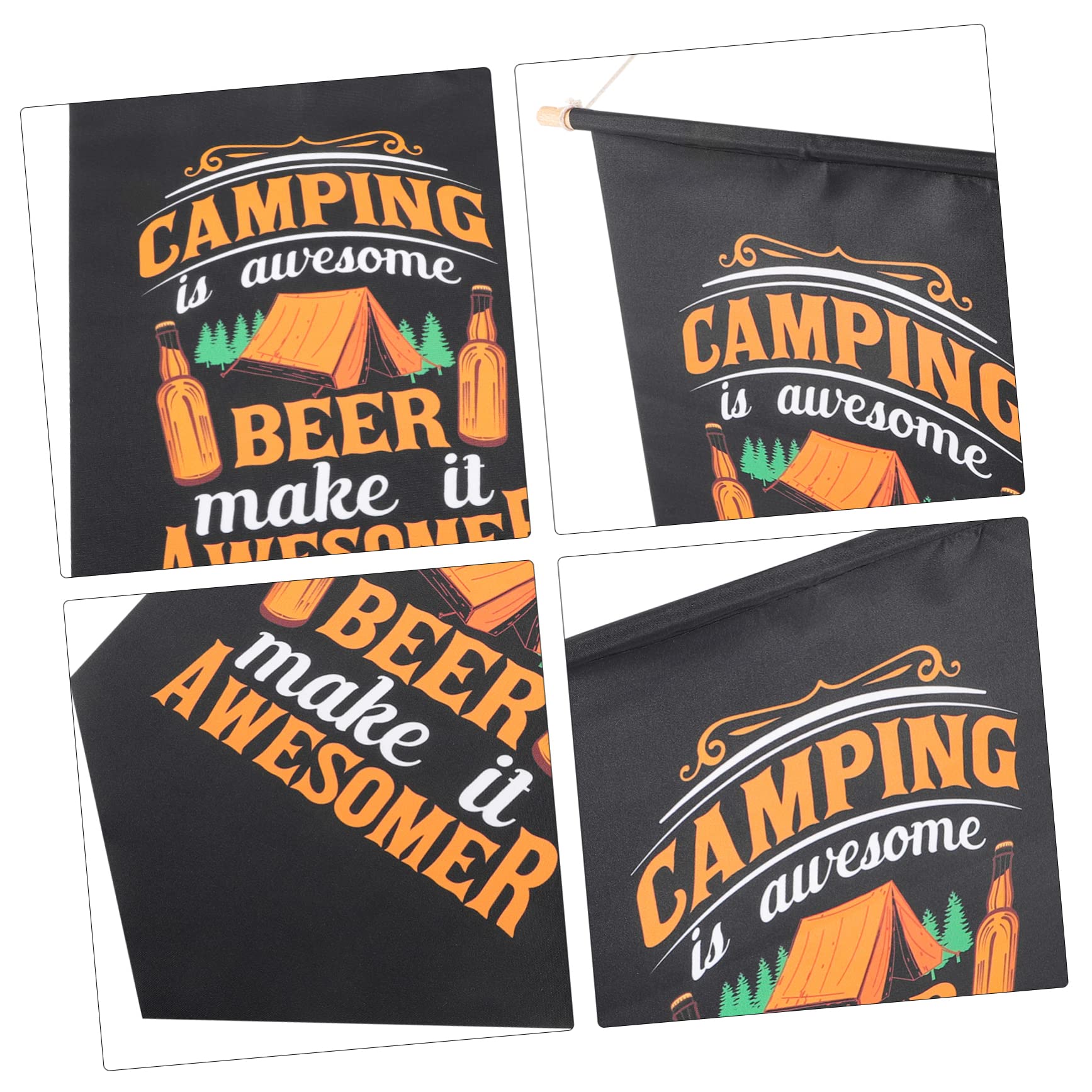 BESPORTBLE 3-Piece Chic Camping Pennant Set - Outdoor Hanging Banner for Camping, Garden, Trailer & RV Decor - Perfect for Backyard, Patio, and Picnic Decorations