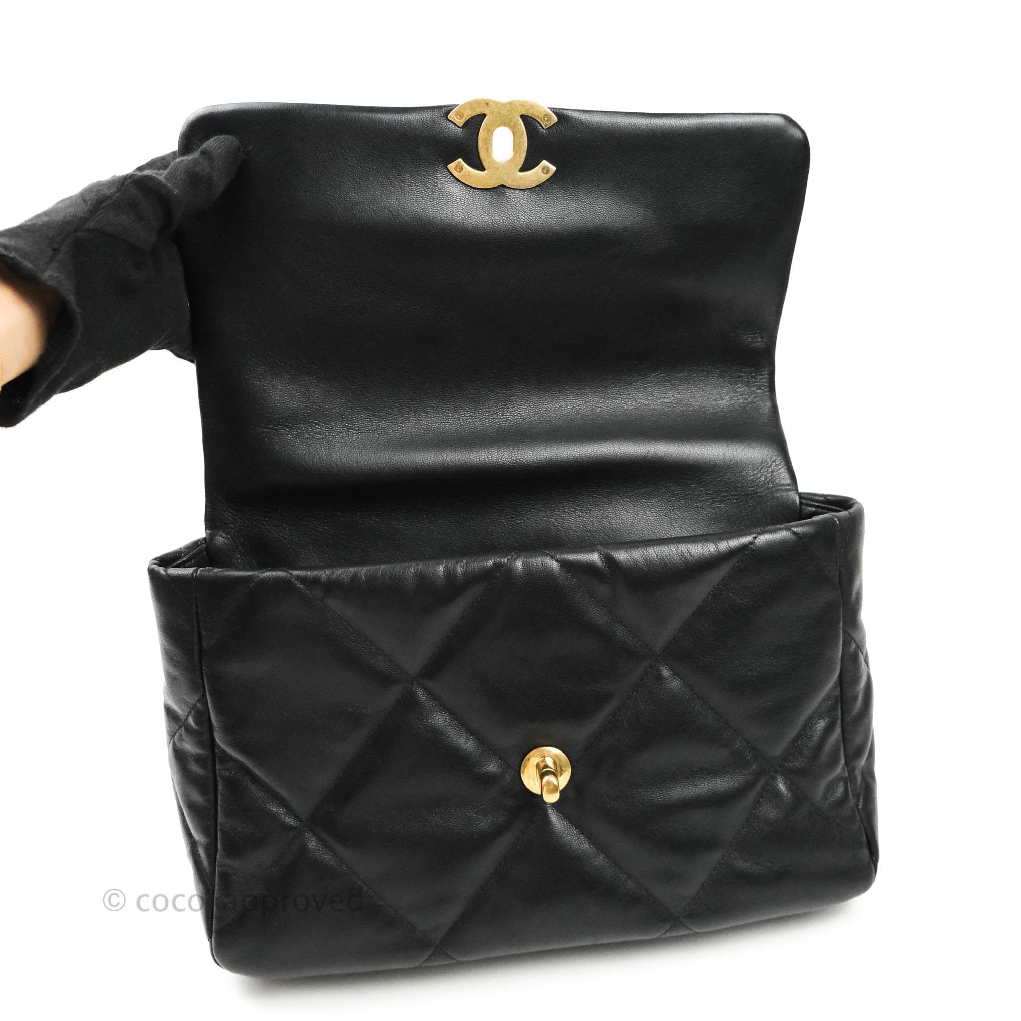 Chanel 19 Medium Flap Bag Black Mixed Hardware - Luxury Designer Handbag for Women, Perfect for Work, Travel & Evening Events