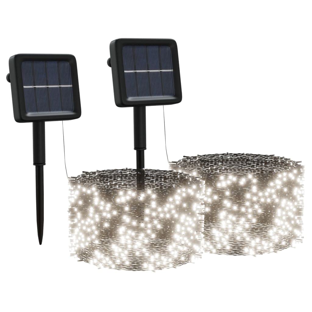 2 Pack Solar Fairy Lights - 400 LED Cold White String Lights for Indoor & Outdoor Decor - Perfect for Garden, Patio, Wedding, Party & Holiday Lighting