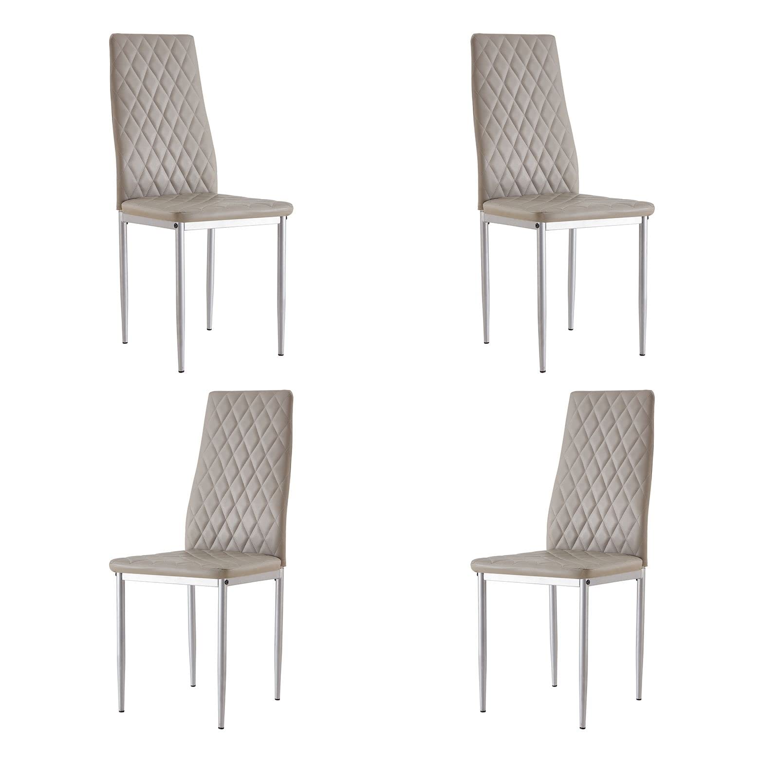 Modern Dining Chairs Set of 4 - Comfortable Kitchen Island & Dining Room Chairs for Home, Lounge & Waiting Room - Perfect for Family Meals, Entertaining Guests & Office Use