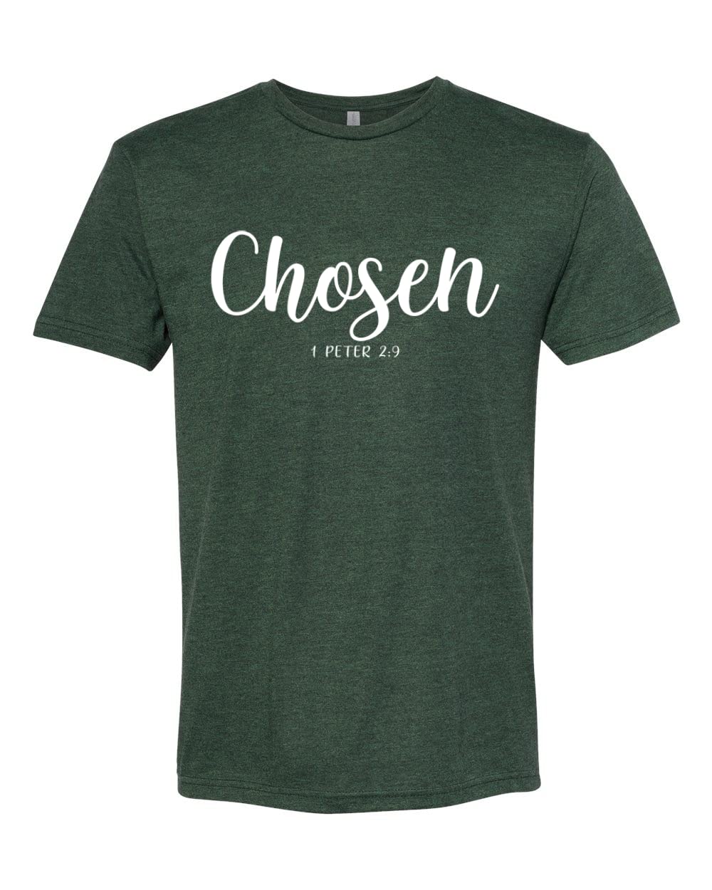 Chosen 1 Peter 2:9 Christian Men's Premium Tri-Blend T-Shirt - Inspirational Bible Verse Tee for Church, Worship & Daily Faith Wear