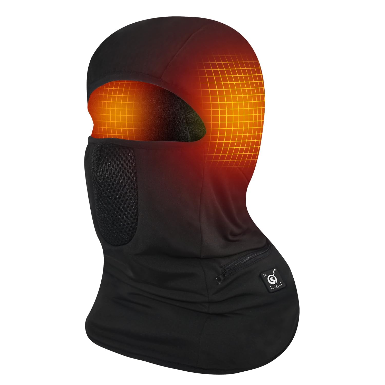 WERMSOCK Heated Ski Mask - Battery Powered Balaclava for Men & Women, Windproof Thermal Face Cover for Skiing, Snowboarding & Motorcycle Riding - Stay Warm in Cold Weather