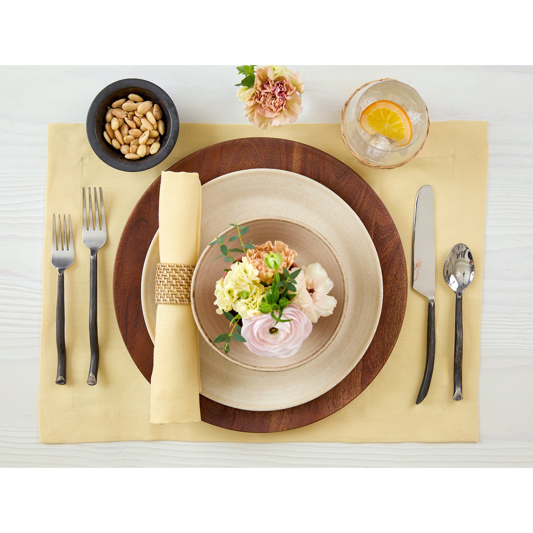 Premium Fete Placemats Set of 6 - Waterproof & Washable Table Mats for Dining - Elegant Home Decor for Parties, Holidays & Everyday Use