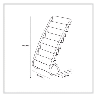 Alba™ Literature Floor Display Rack - 22.8