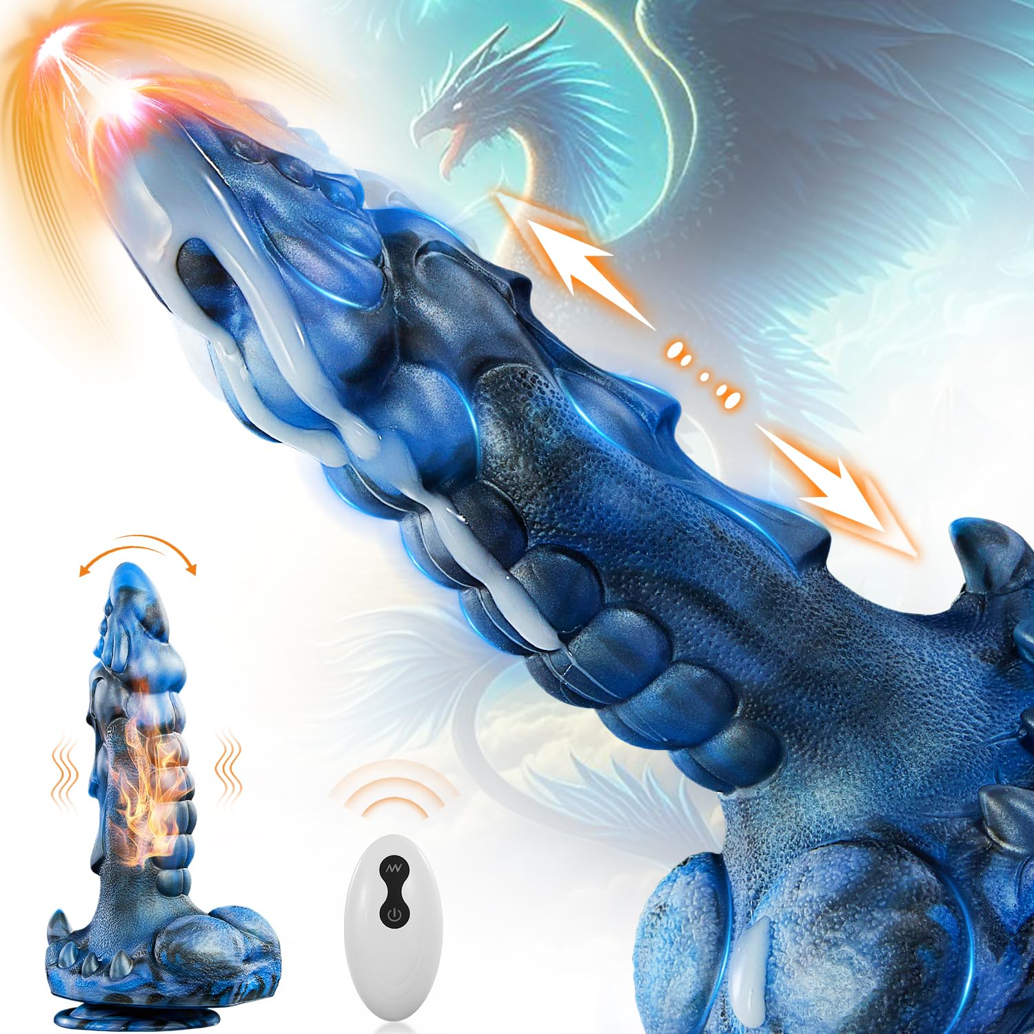 5-in-1 Fantasy Monster Dildo Vibrator - 9.5
