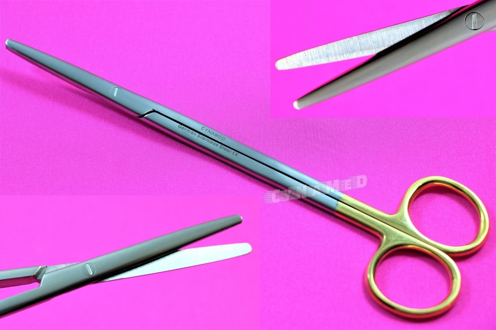 Premium German Stainless Steel 8-Piece Surgical Scissor Set - Metzenbaum & Curved Cynamed Scissors for Precision Medical Procedures, Veterinary Use & First Aid Kits
