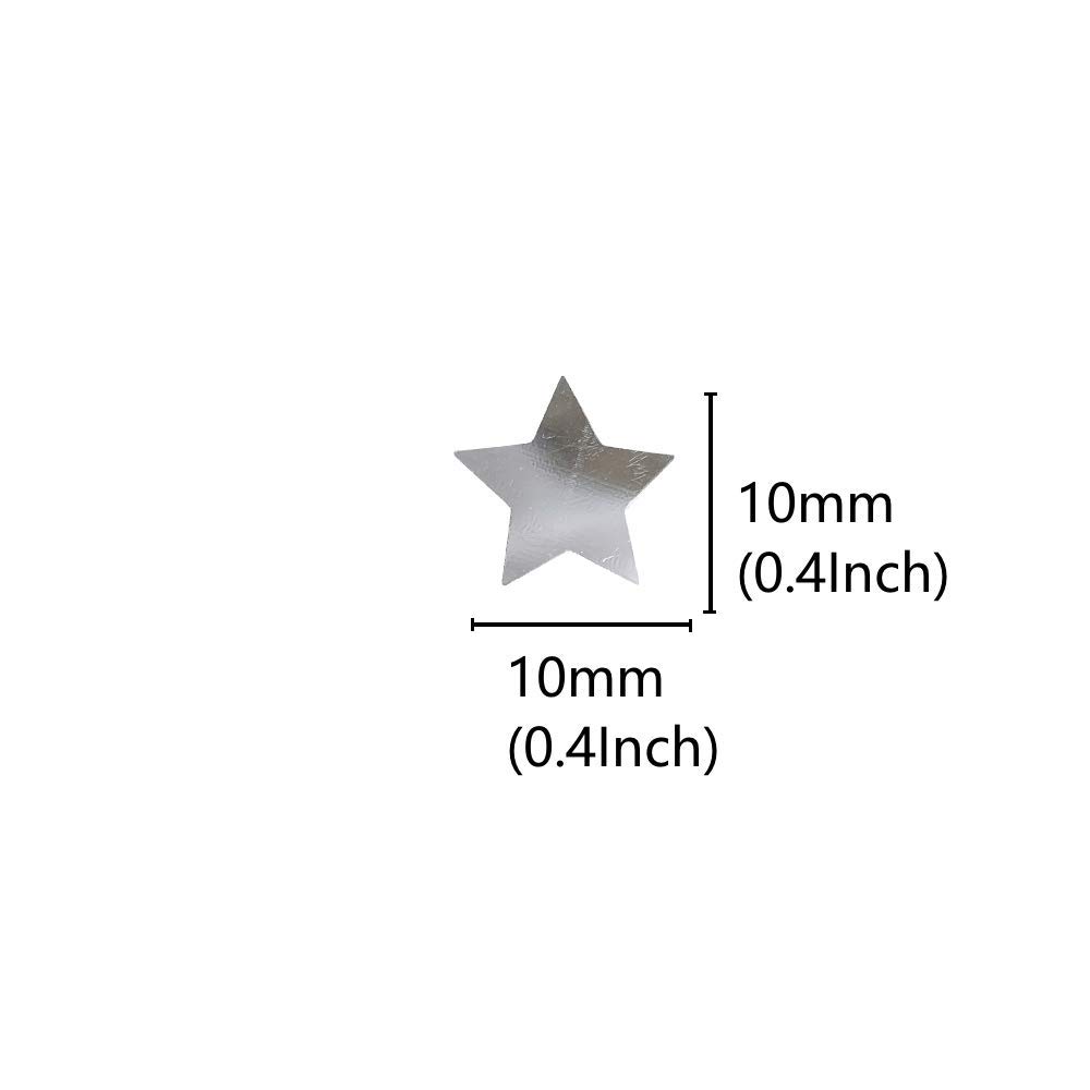 Werich Silver Star Confetti - Metallic Foil Stars for Birthday, Baby Shower & Wedding Party Decorations | Perfect for Table Scatter, Cake Toppers & Festival Celebrations