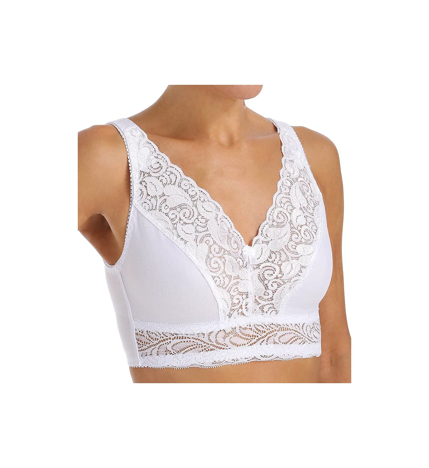 Valmont Women's Lace Bralette - Comfortable Wireless Leisure Bra with Back Hook Closure for Yoga, Sleep & Lounge Wear