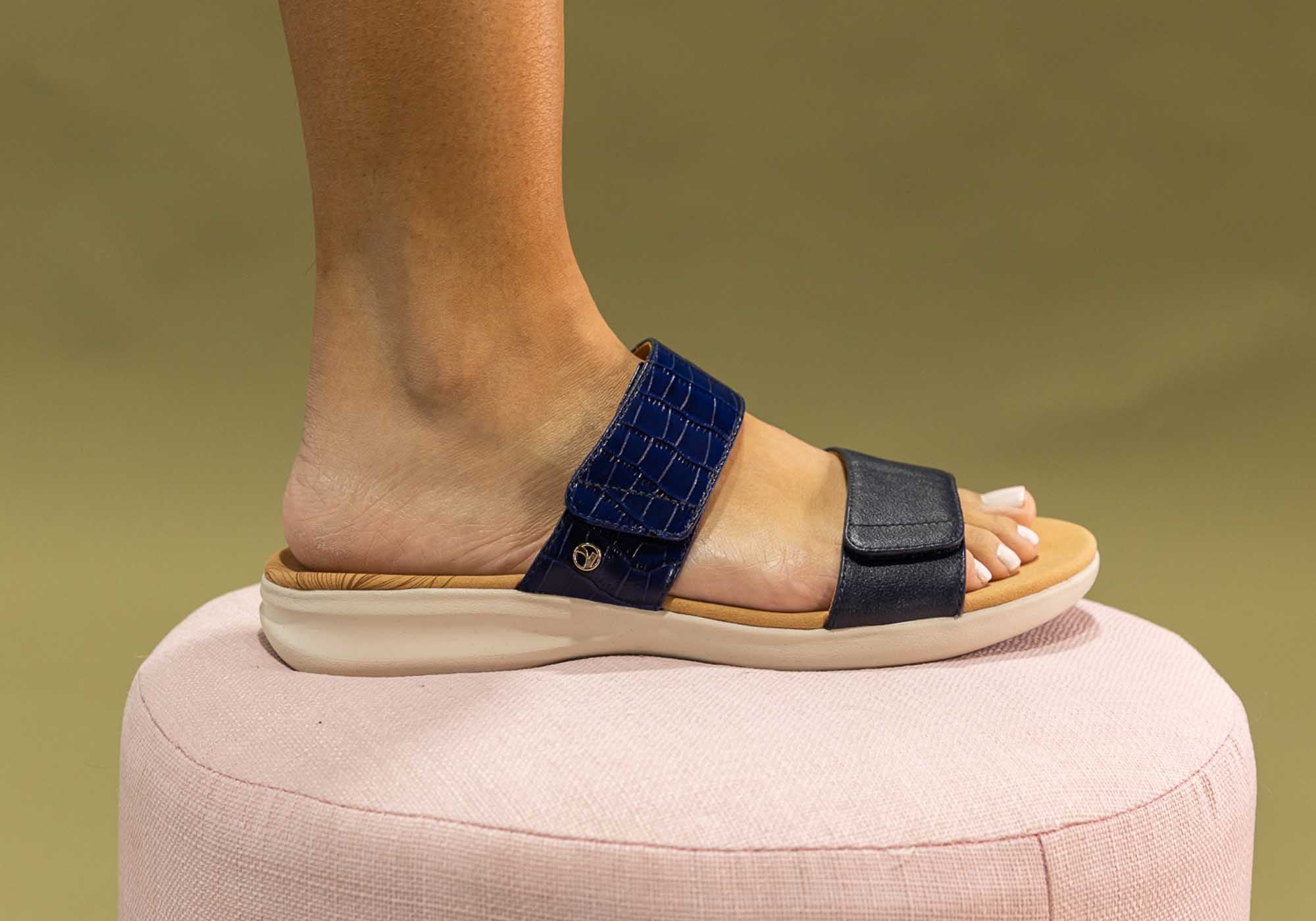 Revere Seaside Women's Comfortable Supportive Leather Slide Sandals - Perfect for Beach, Pool & Summer Casual Wear